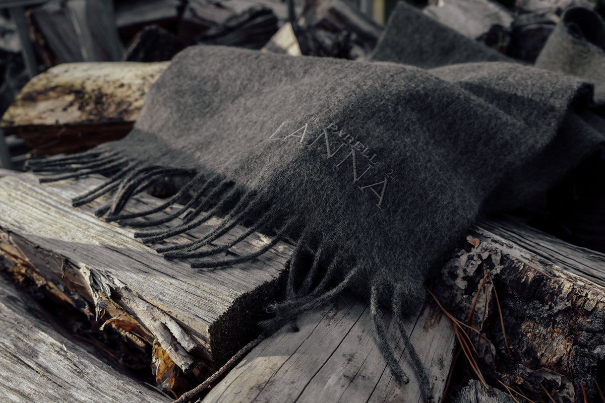 100% Grey Cashmere Scarf