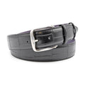 Black Mock Alligator Sculpted Belt